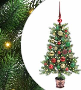 Choinka z 150 diodami LED z podstawą Zielony 90 cm PE