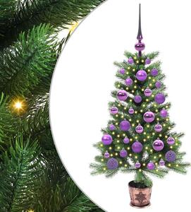Choinka z 150 diodami LED z podstawą Zielony 90 cm PE