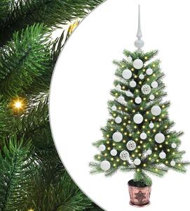 Choinka z 150 diodami LED z podstawą Zielony 90 cm PE
