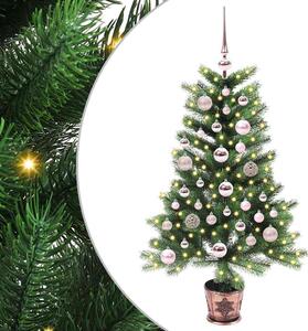 Choinka z 150 diodami LED z podstawą Zielony 90 cm PE