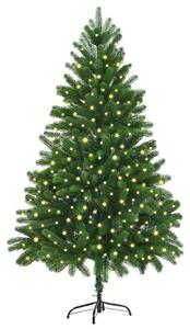 Choinka z 300 diodami LED z podstawą Zielony 180 cm PE