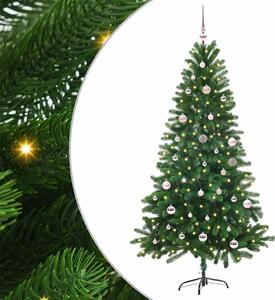 Choinka z 150 diodami LED z podstawą Zielony 150 cm PE