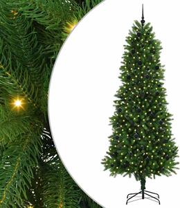 Choinka z 300 diodami LED z podstawą Zielony 240 cm PE
