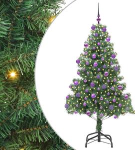 Choinka z 300 diodami LED z podstawą Zielony 180 cm PVC