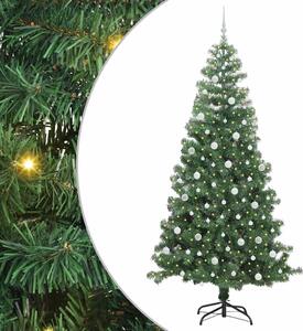 Choinka z 300 diodami LED z podstawą Zielony 240 cm PVC