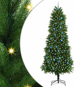 Choinka z 300 diodami LED z podstawą Zielony 240 cm PE