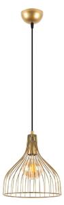 Lampa wisząca w kolorze złota z metalowym kloszem ø 25 cm Cafu – Opviq lights