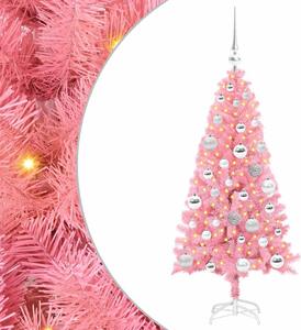 Choinka z 150 diodami LED z podstawą Różowy 120 cm PVC