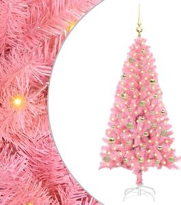 Choinka z 150 diodami LED z podstawą Różowy 150 cm PVC