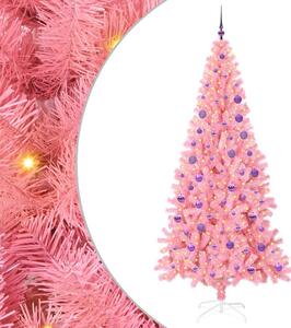 Choinka z 300 diodami LED z podstawą Różowy 180 cm PVC