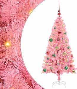Choinka z 150 diodami LED z podstawą Różowy 150 cm PVC