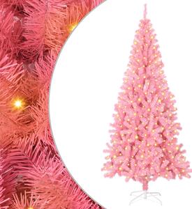 Choinka z 300 diodami LED z podstawą Różowy 180 cm PVC
