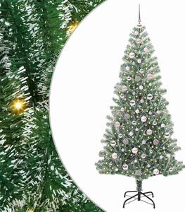 Sztuczna choinka z śnieżnym pokryciem z lampkami LED 210 cm