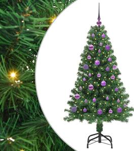 Sztuczna choinka z podstawą Zielony 150 cm PVC i Stal i Plastik