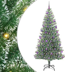 Sztuczna choinka z śnieżnym pokryciem z lampkami LED 210 cm
