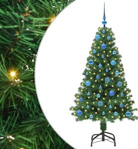 Sztuczna choinka z podstawą Zielony 150 cm PVC i Stal i Plastik