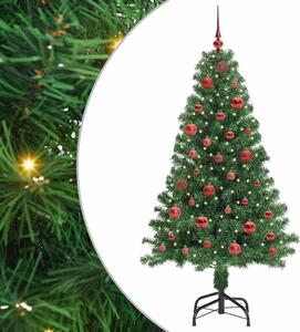 Sztuczna choinka z podstawą Zielony 150 cm PVC i Stal i Plastik
