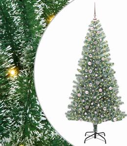 Sztuczna choinka z śnieżnym pokryciem z lampkami LED 240 cm