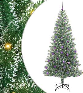 Sztuczna choinka z śnieżnym pokryciem z lampkami LED 240 cm