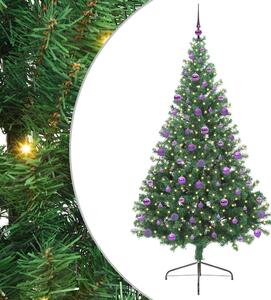 Sztuczna choinka z oświetleniem na Boże Narodzenie 210 cm PVC