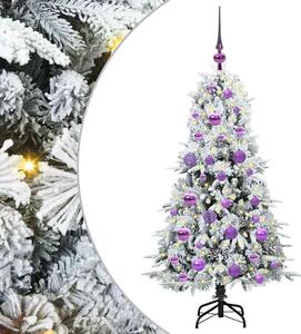 Sztuczna choinka z zawiasami z podstawą Biały 120 cm PE i PVC