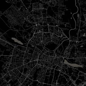 Tapeta do pokoju dziecięcego mapa Twojego miasta black