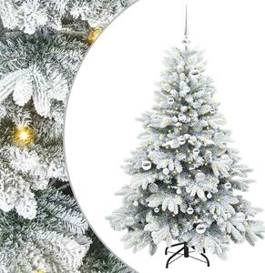 Sztuczna choinka z 150 diodami LED Biały 150 cm PE i PVC