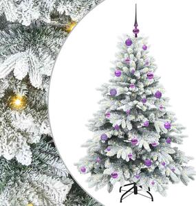 Sztuczna choinka z 150 diodami LED Biały 150 cm PE i PVC
