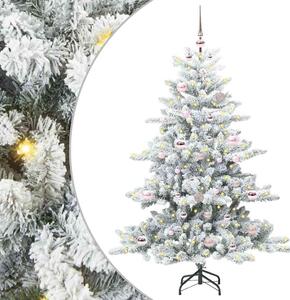 Sztuczna choinka z zawiasami z podstawą Biały 150 cm PVC i stal
