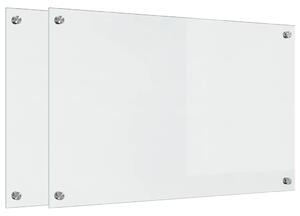 Panel kuchenny 2 pcs przezroczysty 80 x 50 cm szkło hartowane