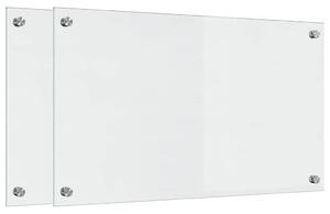 Panel kuchenny 2 pcs przezroczysty 70 x 40 cm szkło hartowane