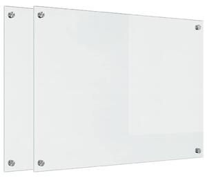 Panel kuchenny 2 pcs przezroczysty 80 x 60 cm szkło hartowane