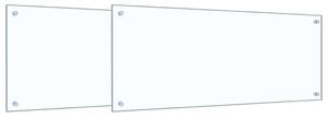 Panel kuchenny 2 pcs przezroczysty 100 x 40 cm szkło hartowane