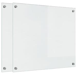 Panel kuchenny 2 pcs przezroczysty 70 x 60 cm szkło hartowane