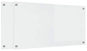 Panel kuchenny 2 pcs przezroczysty 100 x 50 cm szkło hartowane
