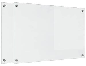 Panel kuchenny 2 pcs przezroczysty 90 x 60 cm szkło hartowane