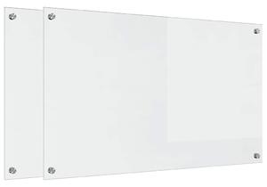 Panel kuchenny 2 pcs przezroczysty 100 x 60 cm szkło hartowane