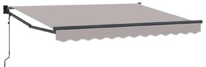 Markiza jasnoszary 3 x 2 m Poliester i Metal