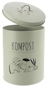 Kompostownik kuchenny z filtrem węglowym metalowy zielony GREENISH 8 l