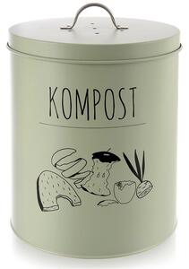 Kompostownik kuchenny z filtrem węglowym metalowy zielony GREENISH 8 l