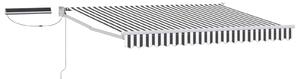 Elektryczna Rozkładana Markiza Antracytowy i biały 3,5 x 2 m
