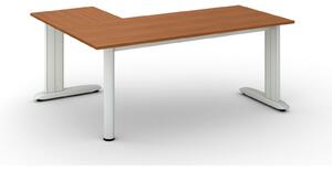 Narożne biurko PRIMO FLEXIBLE, 180x140 cm, czereśnia