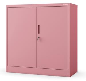 Szafka z półkami BEATA, 900 x 930 x 400 mm, Fresh Style: pudrowy róż
