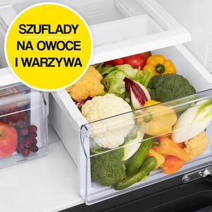 Lodówka SAMSUNG RF50C530EB1 EO Side by Side AI No Frost 177.6cm Kostkarka Dystrybutor wody Grafitowa stal