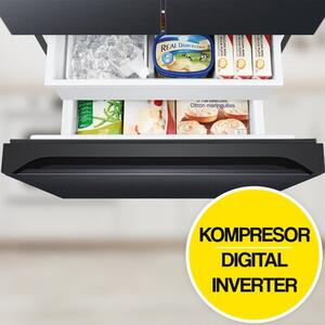 Lodówka SAMSUNG RF50C530EB1 EO Side by Side AI No Frost 177.6cm Kostkarka Dystrybutor wody Grafitowa stal