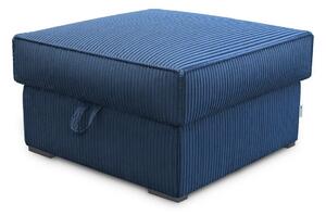 Ciemnoniebieski taboret SMART COSARO z miejscem do przechowywania 65x65 cm