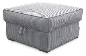 Jasnoszary puf SMART COSARO z miejscem do przechowywania 65x65 cm