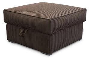 Ciemnobrązowy taboret SMART COSARO z miejscem do przechowywania 65x65 cm