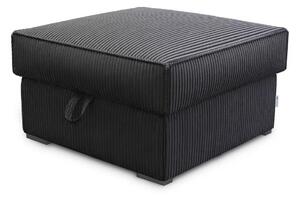 Czarny taboret SMART COSARO z miejscem do przechowywania 65x65 cm