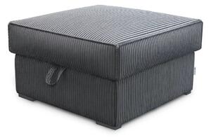 Szary taboret SMART COSARO z miejscem do przechowywania 65x65 cm